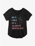 Disney Cinderella Run Like It's Almost Midnight Girls Plus Size T-Shirt, BLACK, hi-res