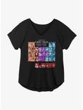 Disney Characters Perodic Table Of Fairy Tales Girls Plus Size T-Shirt, BLACK, hi-res