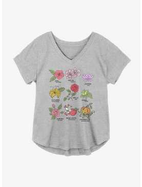 Disney Princesses Flower Icons Girls Plus Size T-Shirt, , hi-res