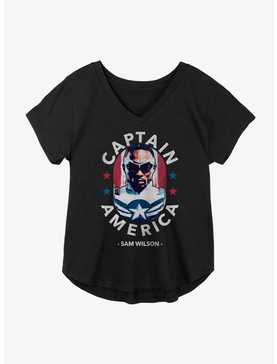 Marvel The Falcon And The Winter Soldier Sam Wilson Captain America Girls Plus Size T-Shirt, , hi-res