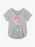 Disney The Little Mermaid Ariel Signature Girls Plus Size T-Shirt, HEATHER GR, hi-res