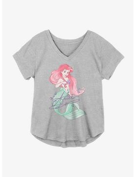 Disney The Little Mermaid Ariel Signature Girls Plus Size T-Shirt, HEATHER GR, hi-res