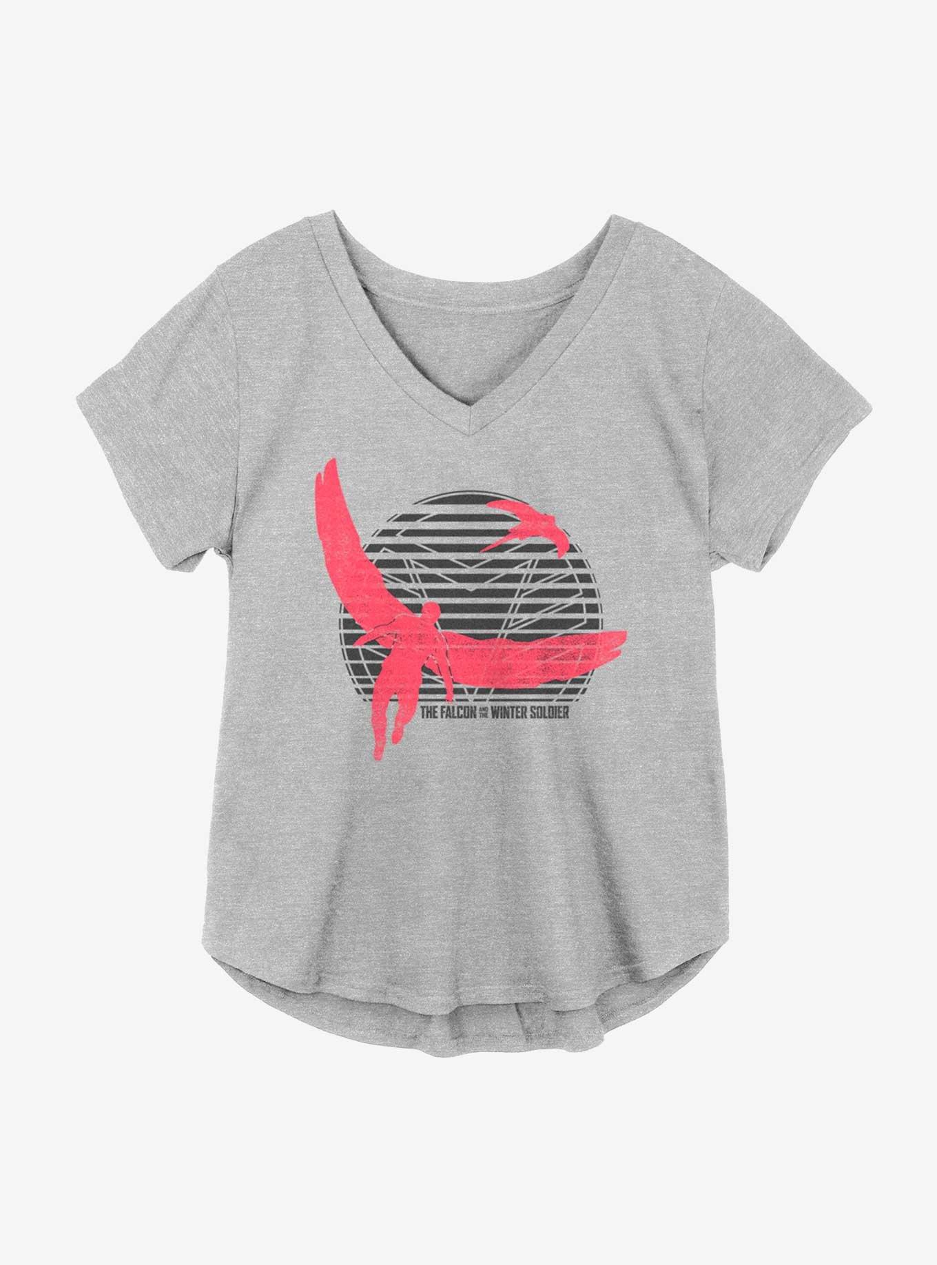 Marvel The Falcon And The Winter Soldier Redwing Girls Plus Size T-Shirt, HEATHER GR, hi-res