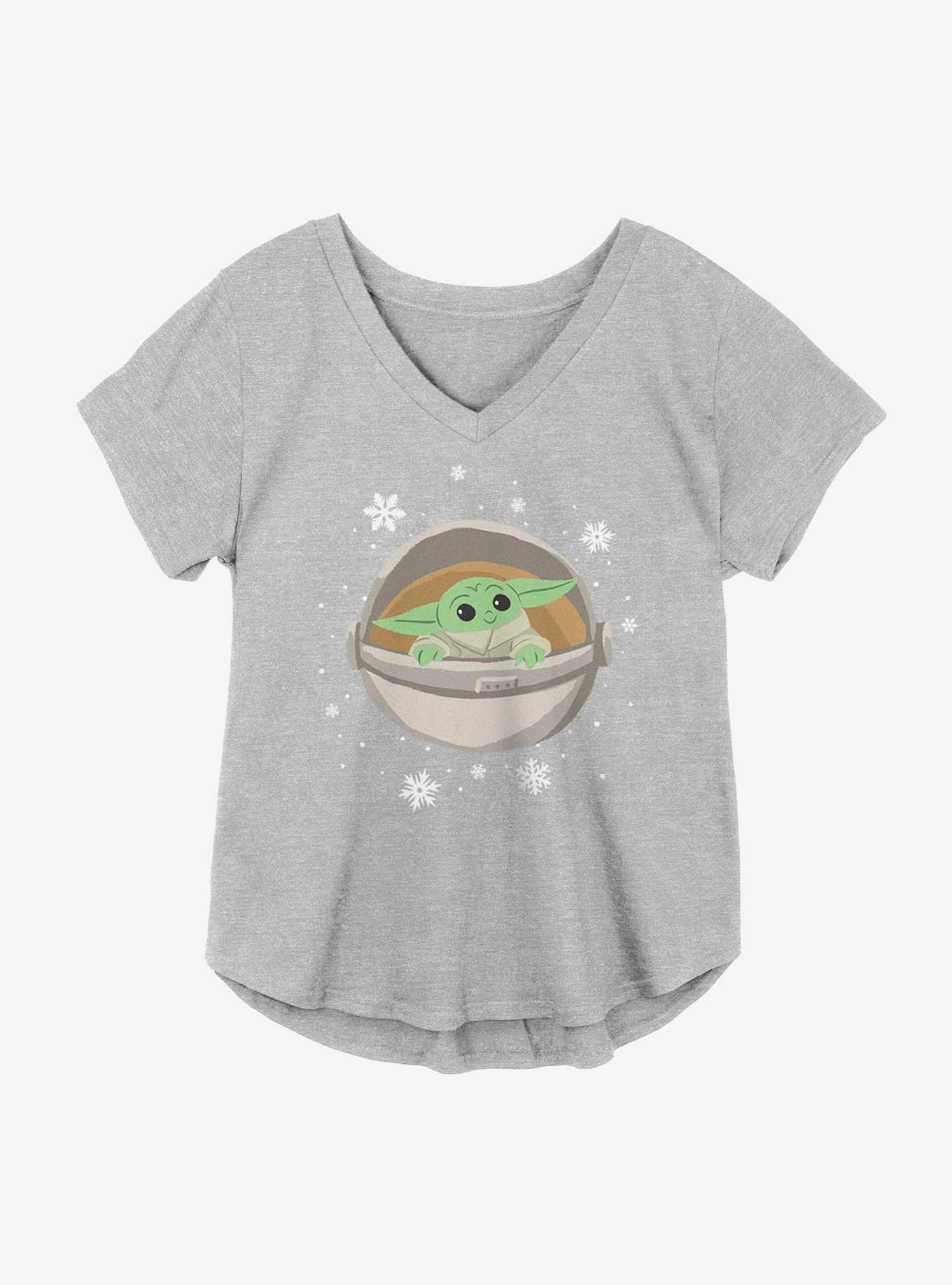 Star Wars The Mandalorian The Child Snowflakes Girls Plus Size T-Shirt