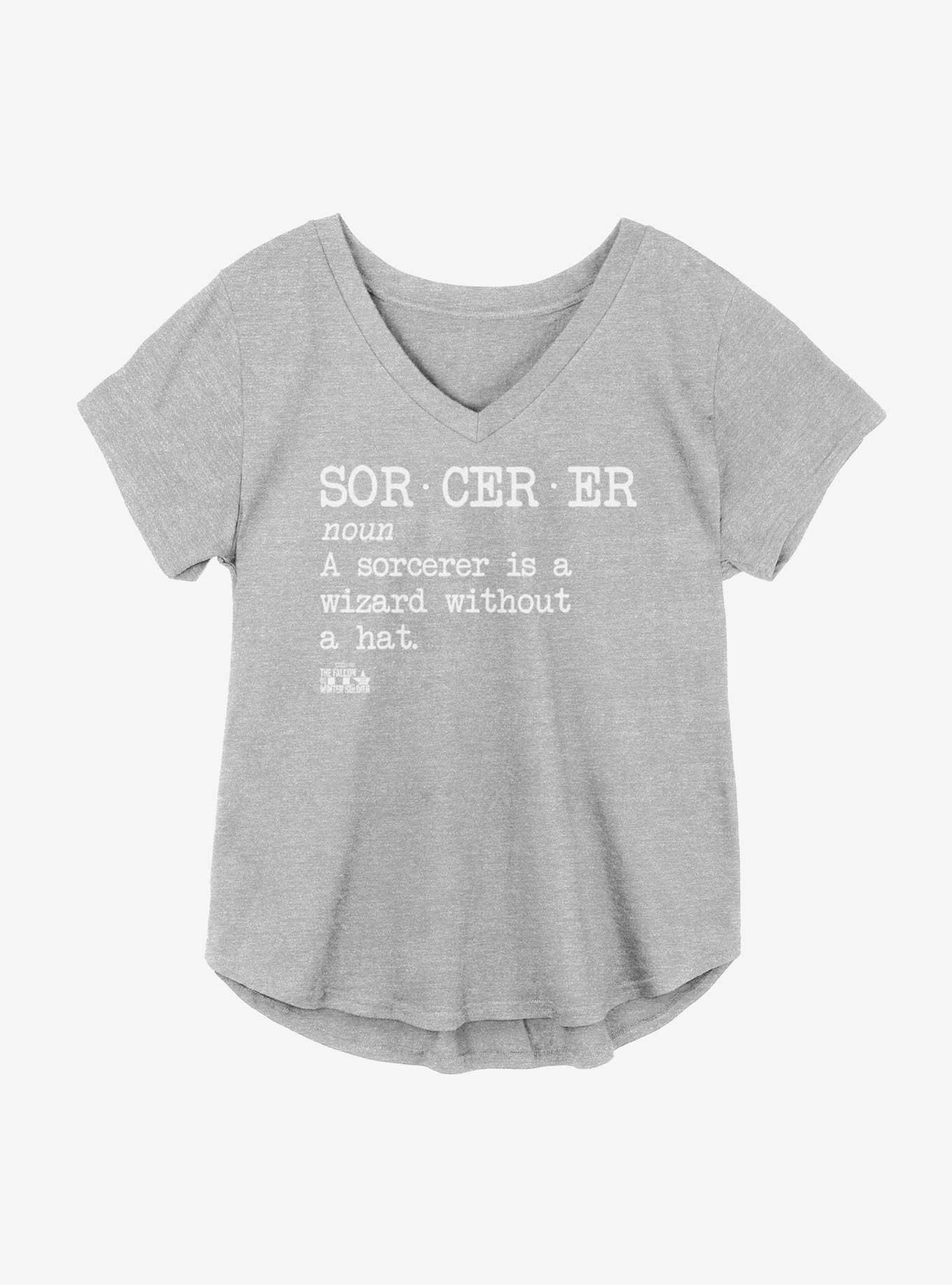 Marvel The Falcon And The Winter Soldier Definition Of A Sorcerer Girls Plus Size T-Shirt, HEATHER GR, hi-res