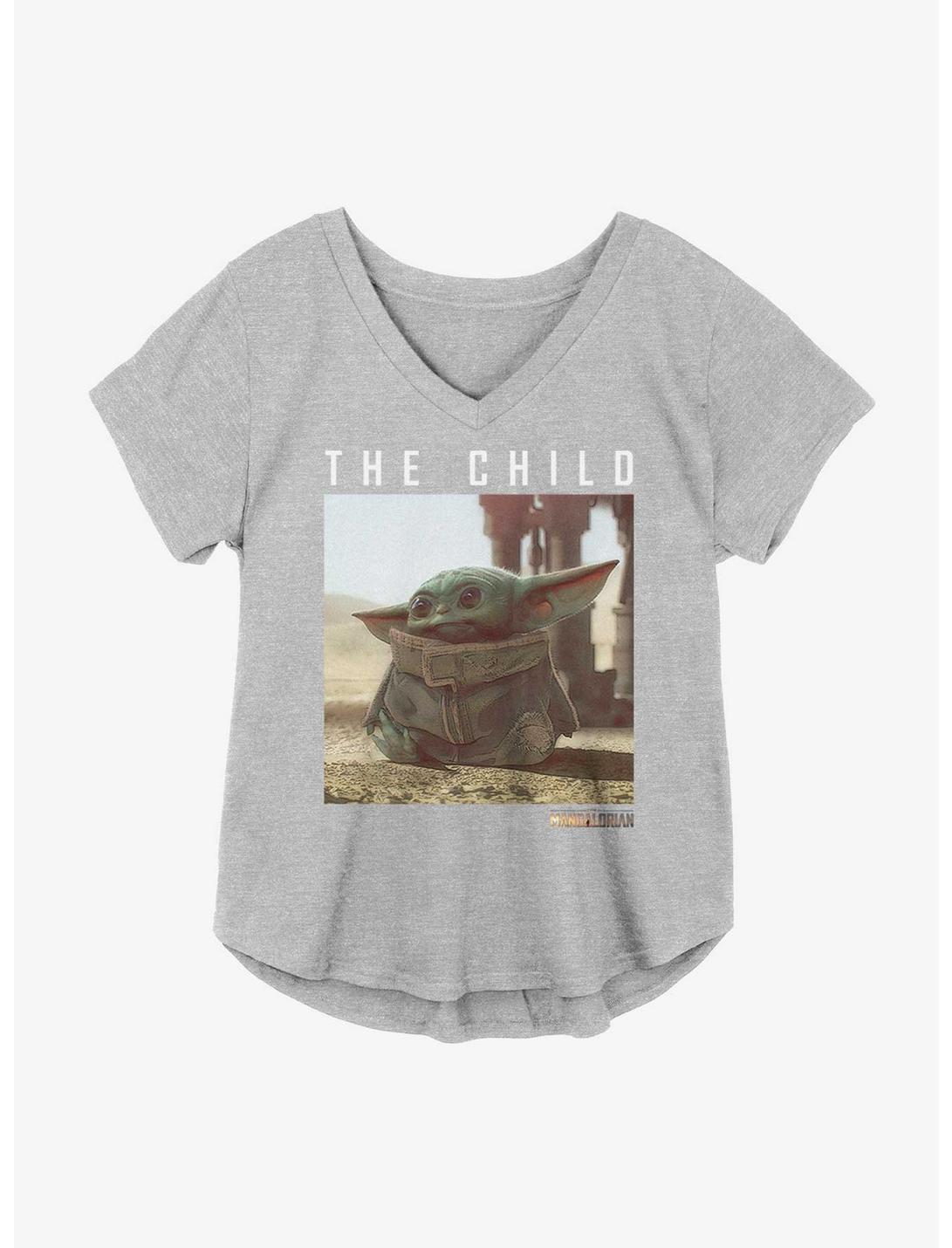 Star Wars The Mandalorian The Child Look Girls Plus Size T-Shirt, HEATHER GR, hi-res