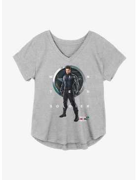 Marvel The Falcon And The Winter Soldier Bucky Grid Text Girls Plus Size T-Shirt, , hi-res