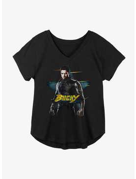 Marvel The Falcon And The Winter Soldier Bucky Star Logo Girls Plus Size T-Shirt, , hi-res