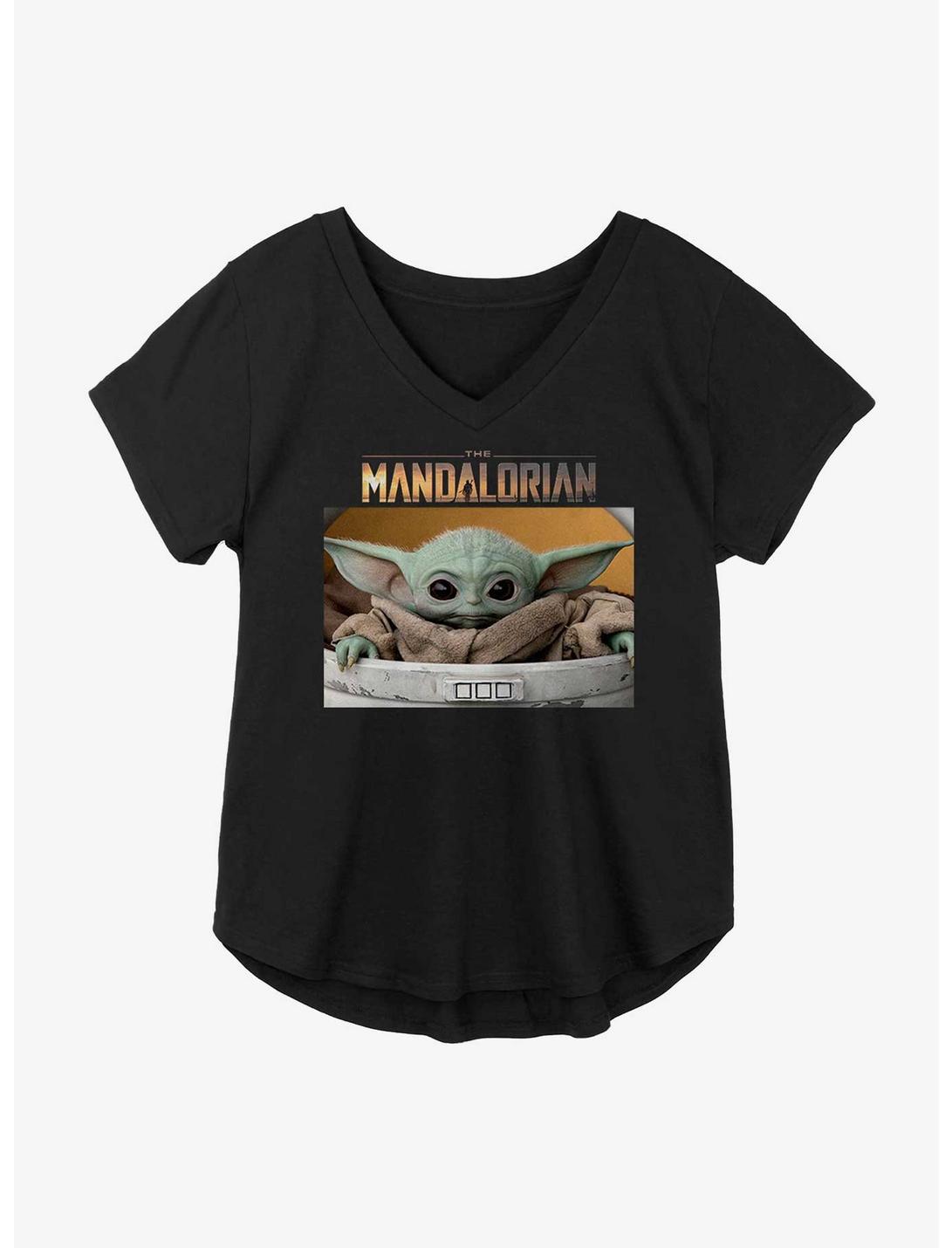 Star Wars The Mandalorian The Child Small Box Girls Plus Size T-Shirt, BLACK, hi-res
