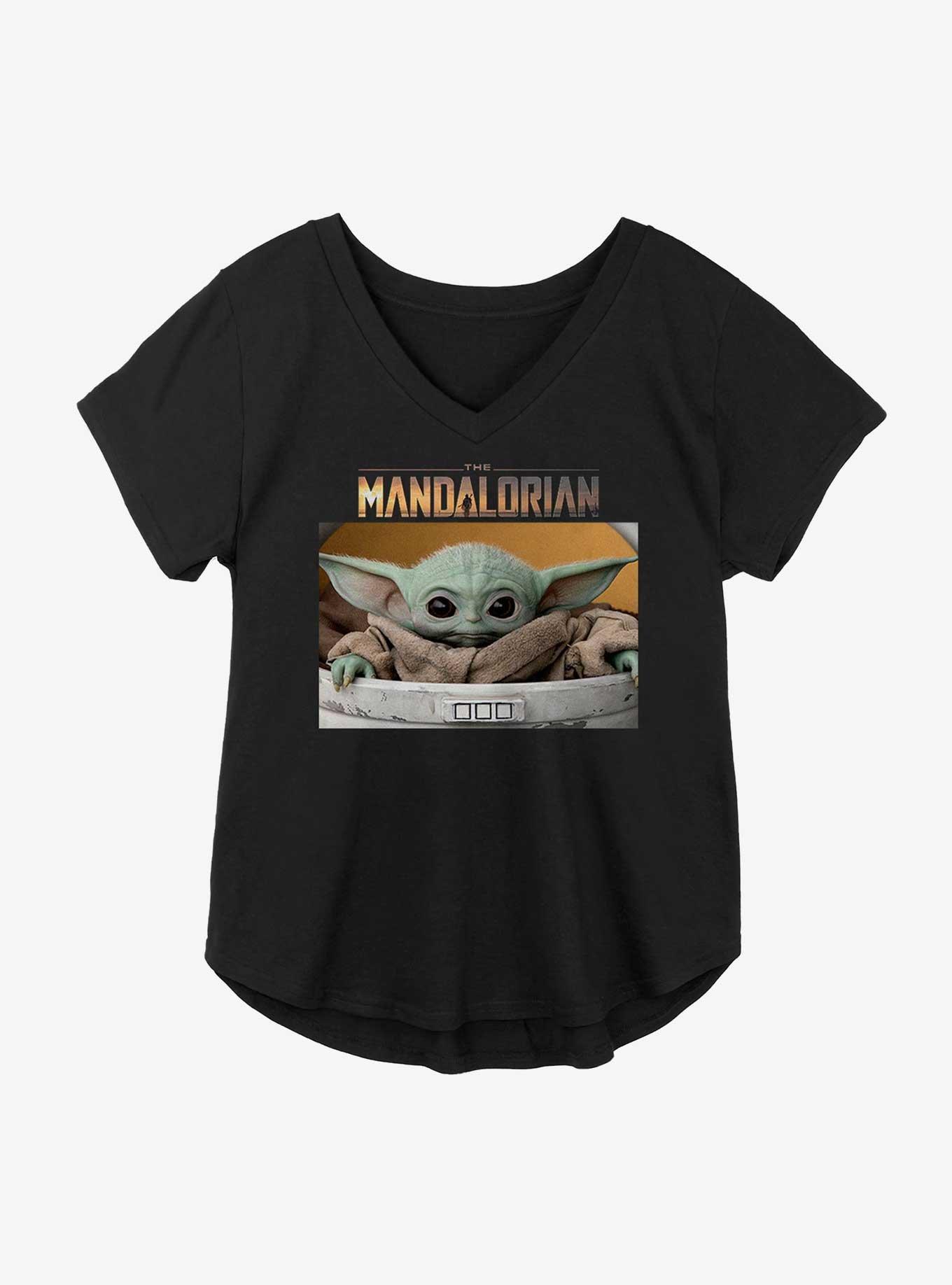Star Wars The Mandalorian The Child Small Box Girls Plus Size T-Shirt, BLACK, hi-res