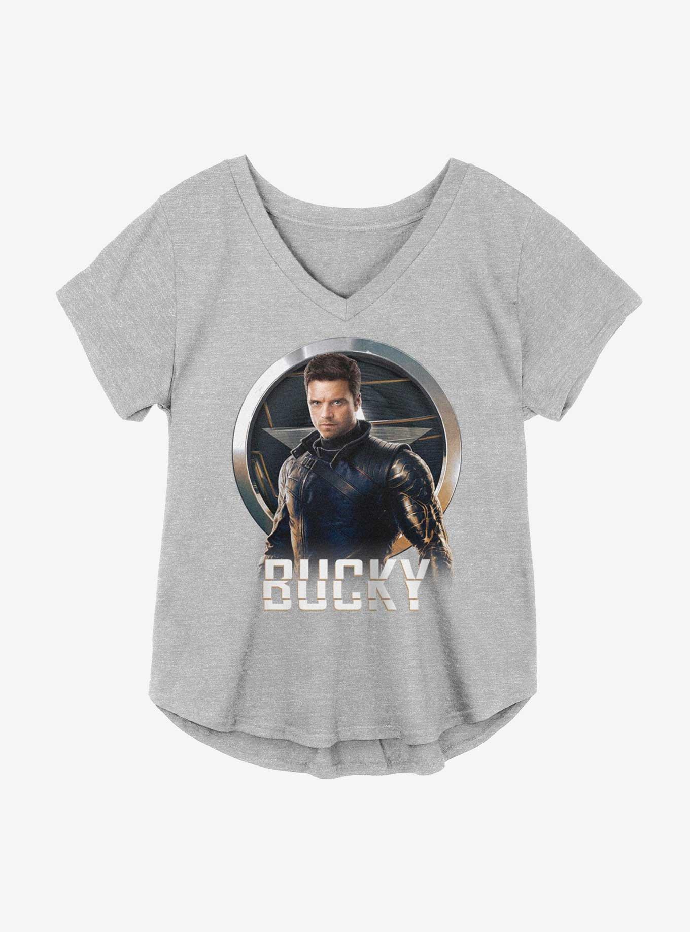 Marvel The Falcon And The Winter Soldier Bucky Emblem Girls Plus Size T-Shirt, , hi-res