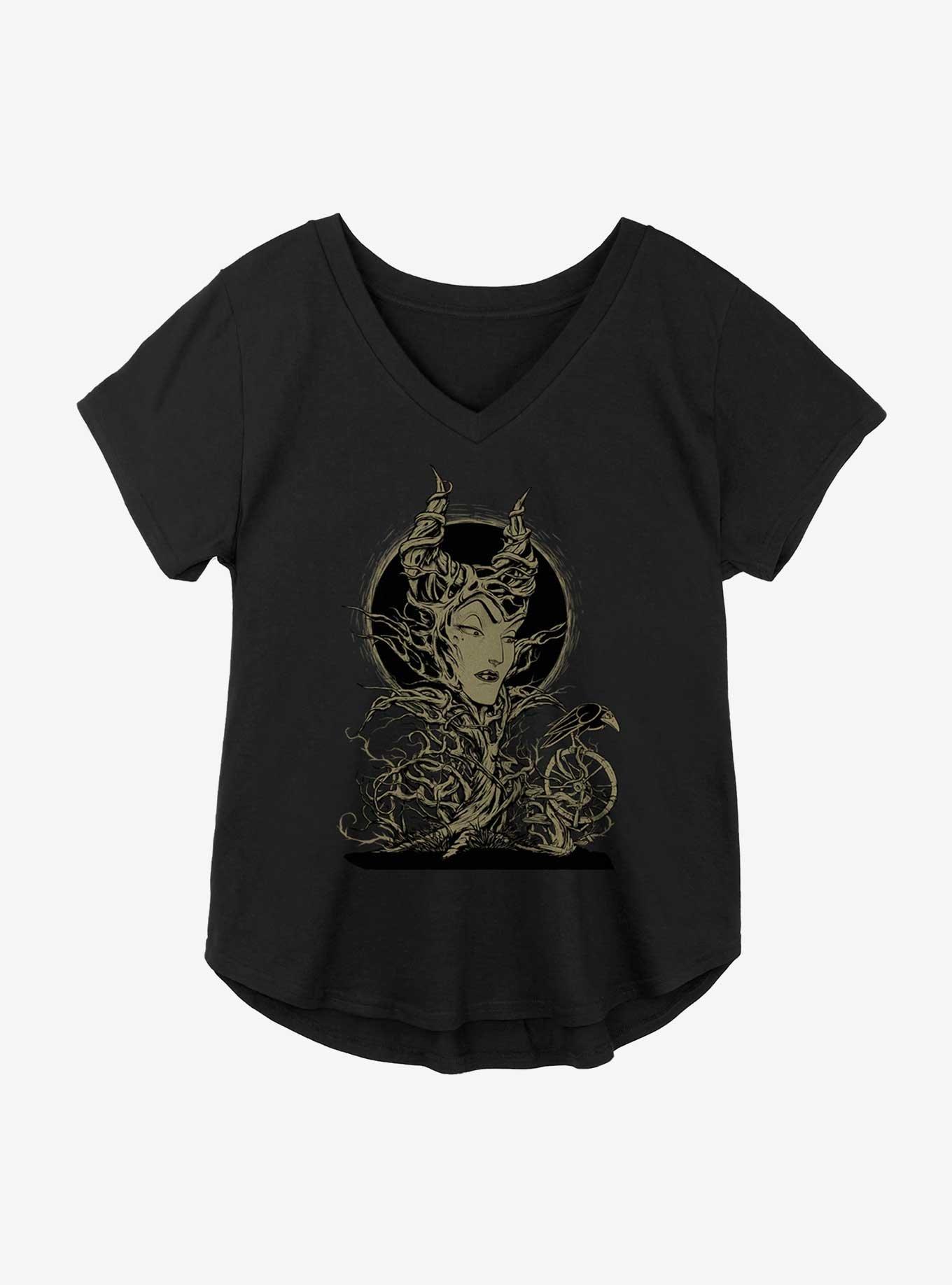 Disney Sleeping Beauty Maleficent Spinwheel Girls Plus Size T-Shirt, BLACK, hi-res