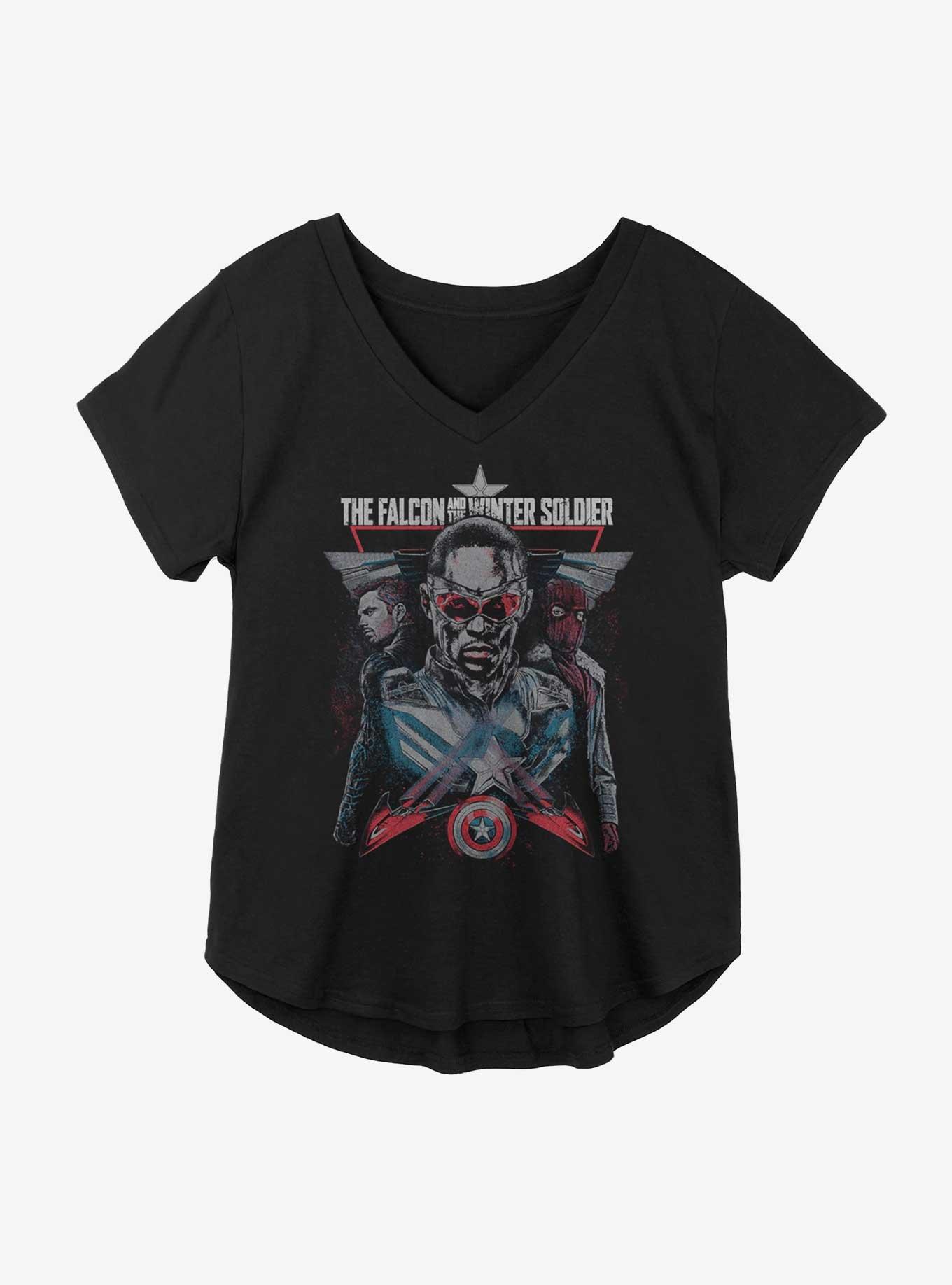 Marvel The Falcon And The Winter Soldier Legacy Girls Plus Size T-Shirt, BLACK, hi-res