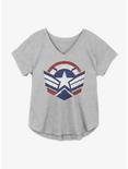 Marvel The Falcon And The Winter Soldier Falcon Wings Girls Plus Size T-Shirt, HEATHER GR, hi-res