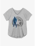 Marvel The Falcon And The Winter Soldier Bucky Lockup Girls Plus Size T-Shirt, HEATHER GR, hi-res