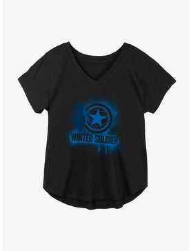 Marvel The Falcon And The Winter Soldier Bucky Spray Paint Girls Plus Size T-Shirt, , hi-res
