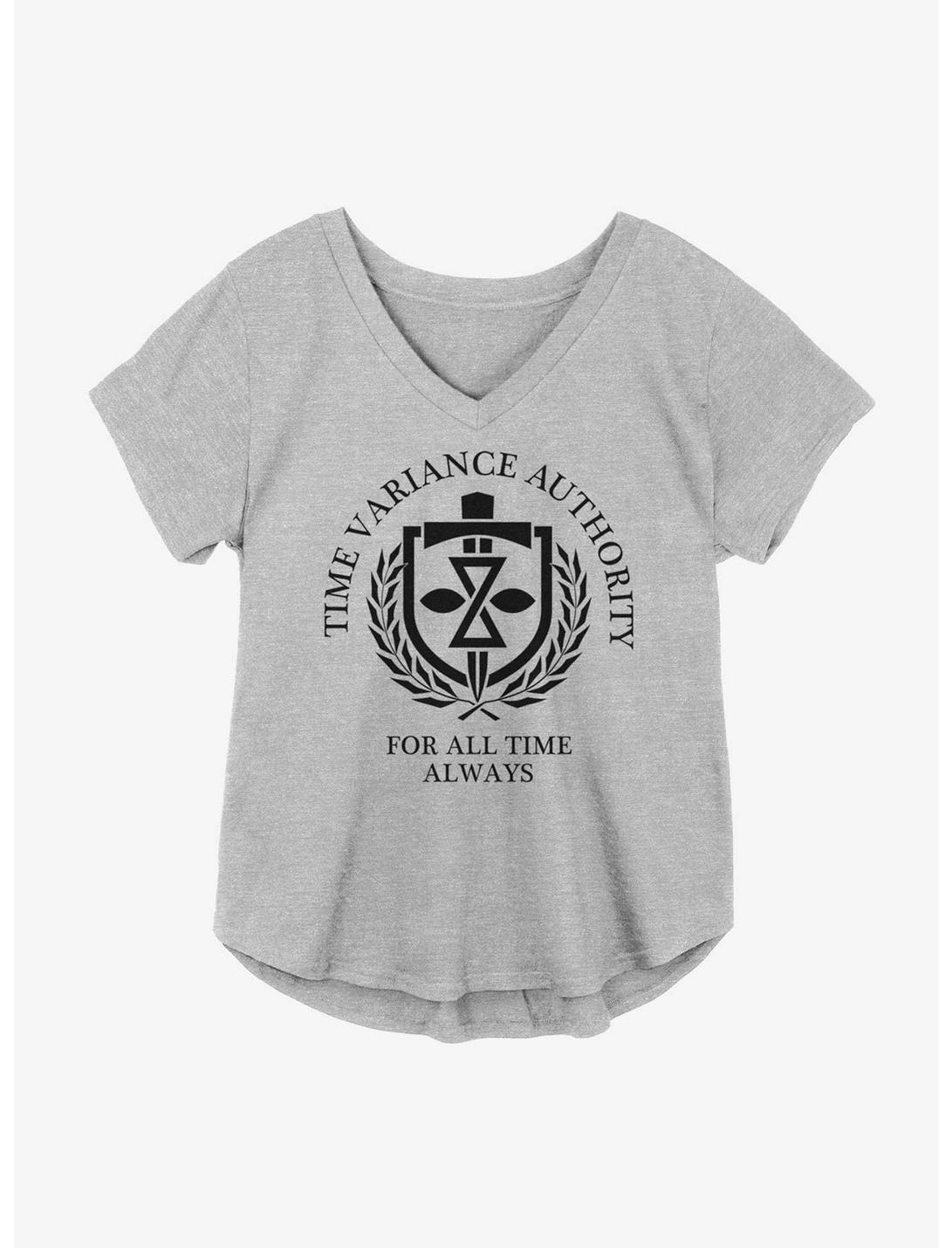 Marvel Loki Time Variance Authority Tagline Girls Plus Size T-Shirt, HEATHER GR, hi-res