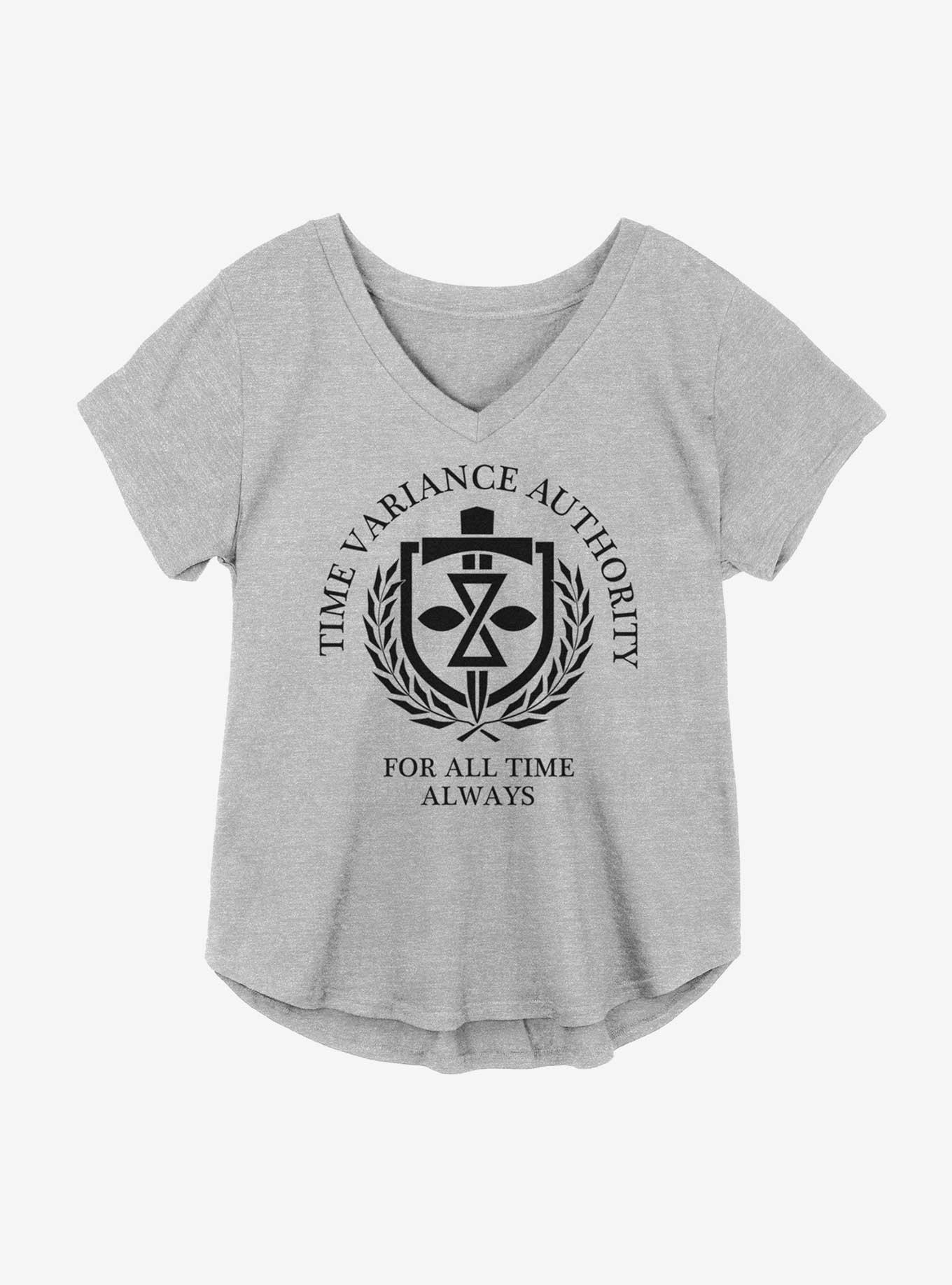 Marvel Loki Time Variance Authority Tagline Girls Plus Size T-Shirt, HEATHER GR, hi-res