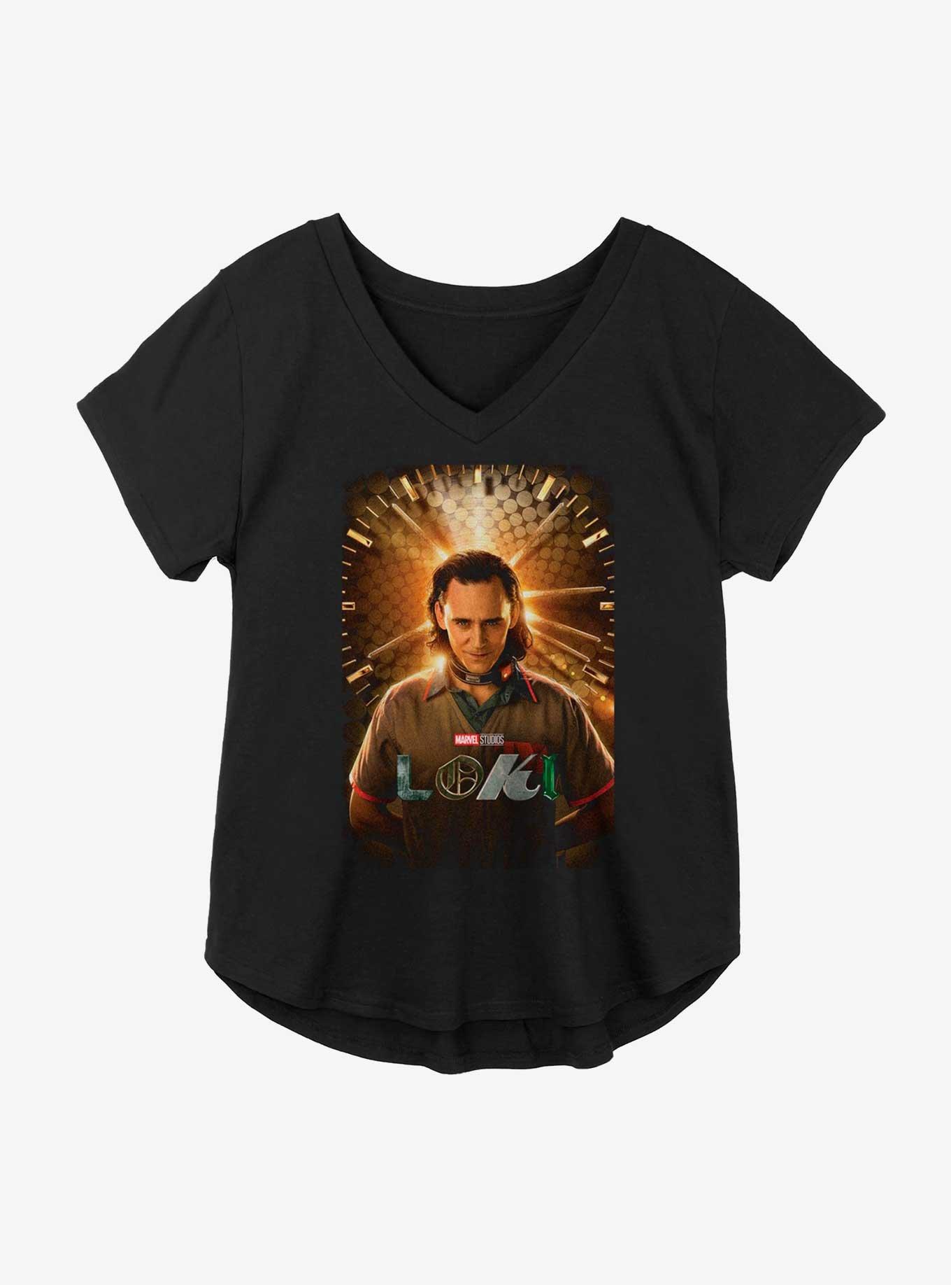 Marvel Loki Poster Girls Plus Size T-Shirt, BLACK, hi-res