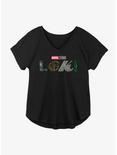 Marvel Loki Logo Girls Plus Size T-Shirt, BLACK, hi-res