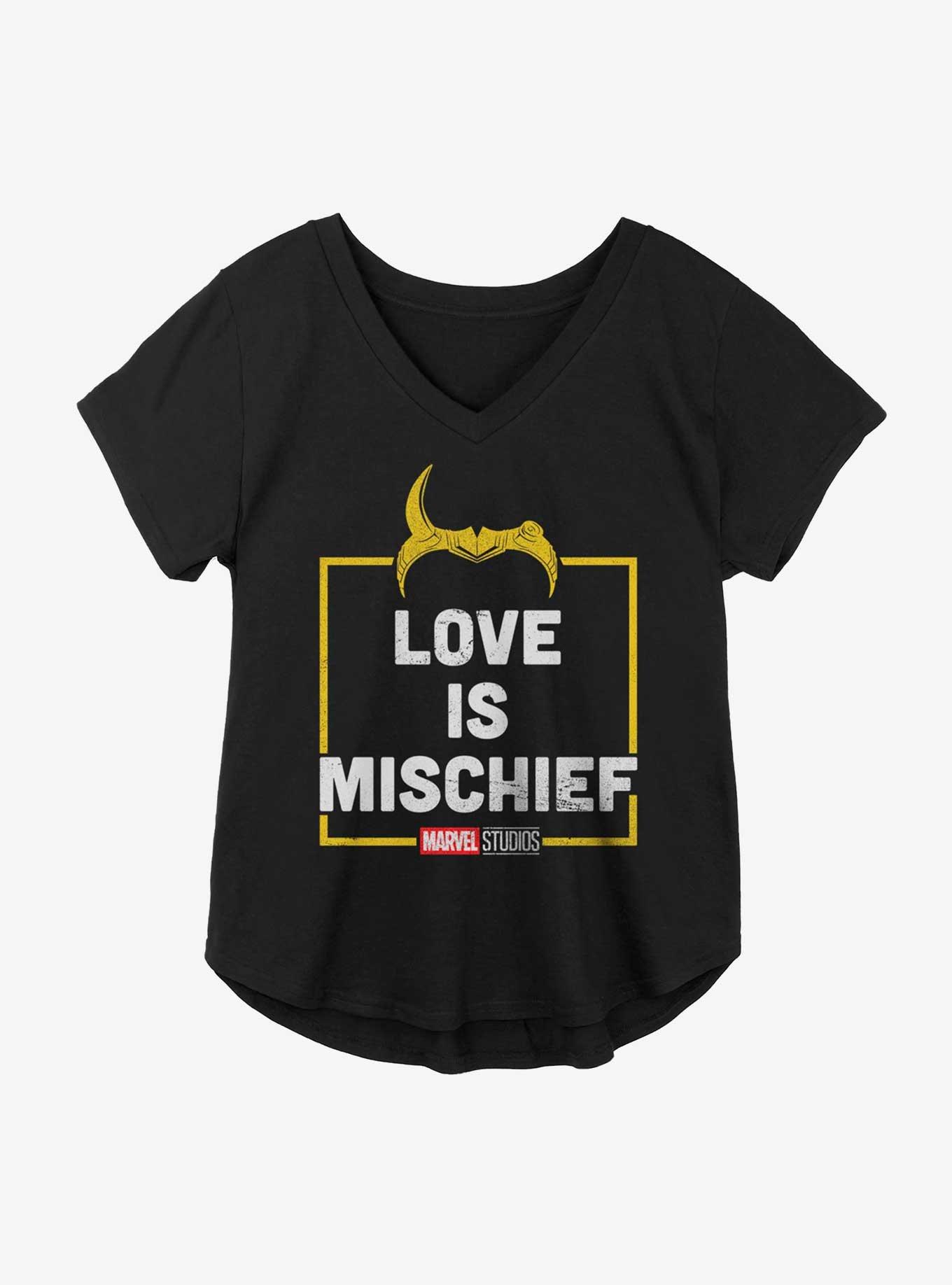 Marvel Loki Love Is Mischief Girls Plus Size T-Shirt, BLACK, hi-res