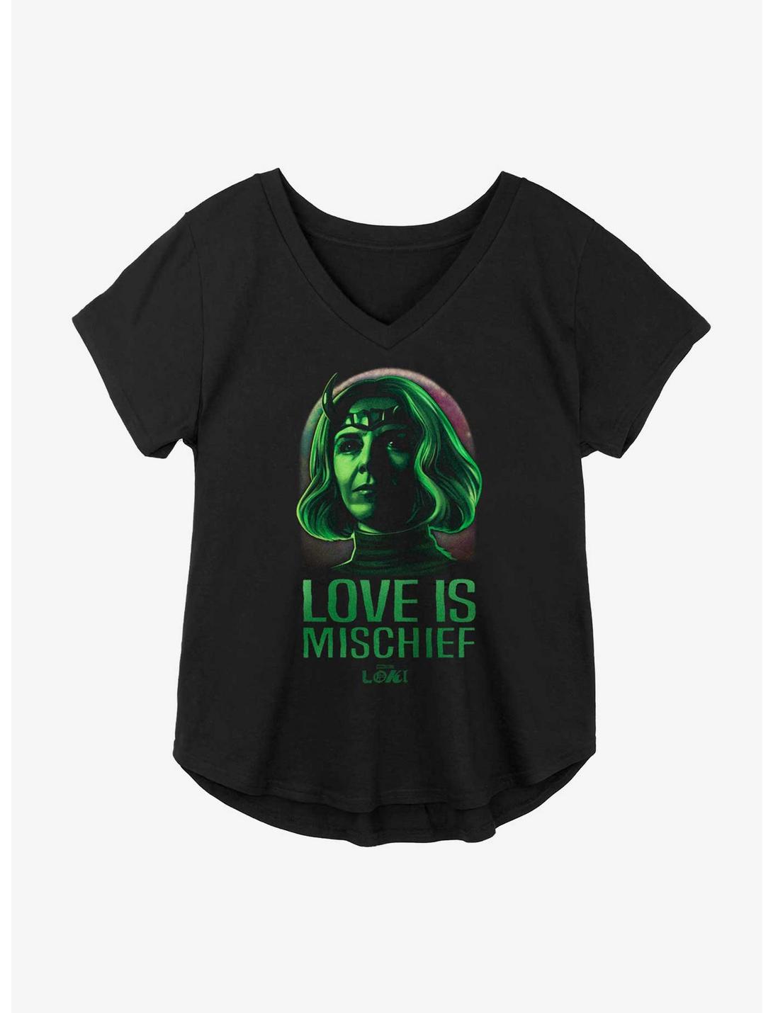 Marvel Loki Love Is Mischief Sylvie Girls Plus Size T-Shirt, BLACK, hi-res