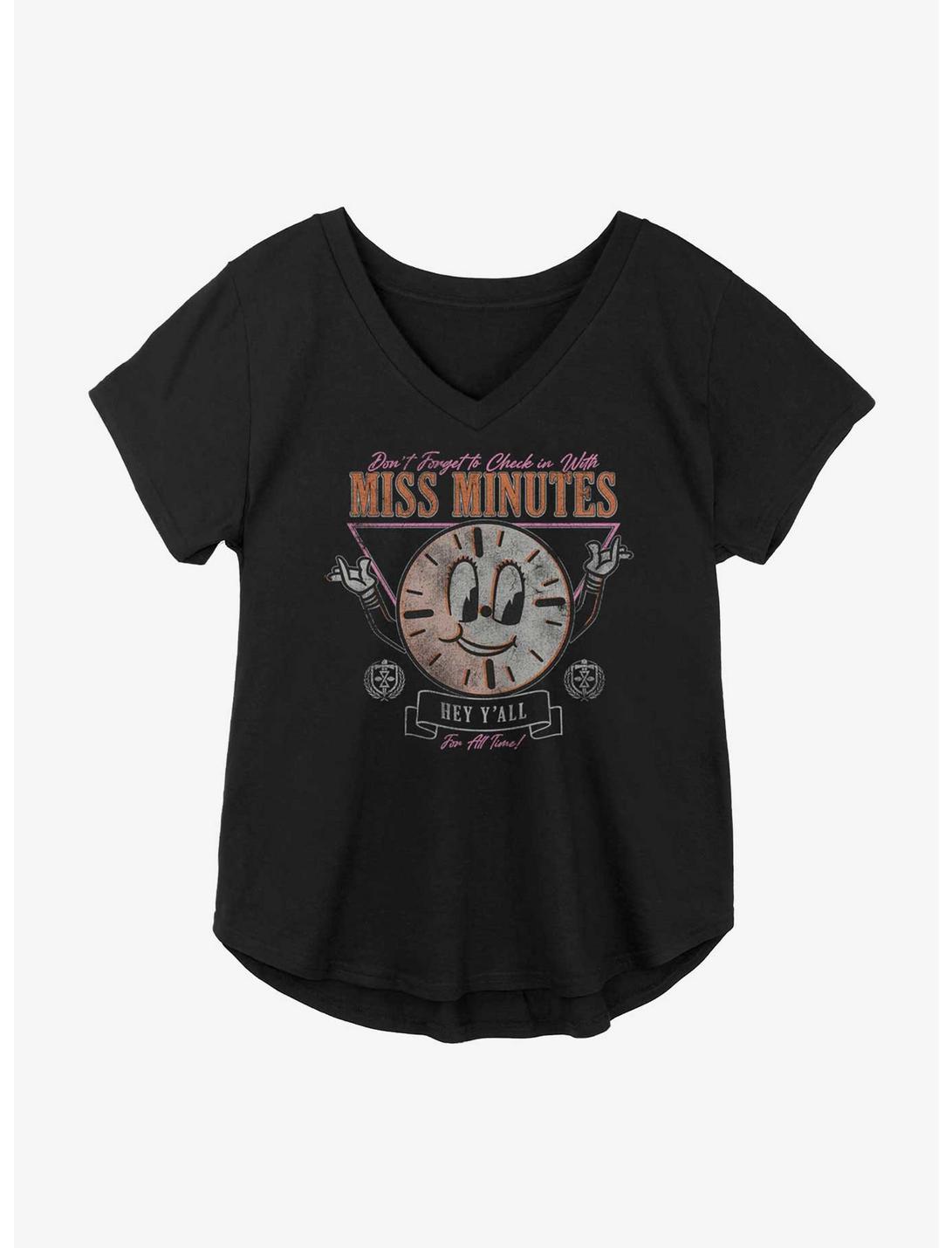 Marvel Loki Don't Forget TO Check In With Miss Minutes Girls Plus Size T-Shirt, BLACK, hi-res