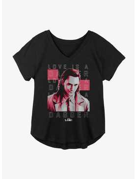 Marvel Loki Love Is A Dagger Variant Girls Plus Size T-Shirt, , hi-res
