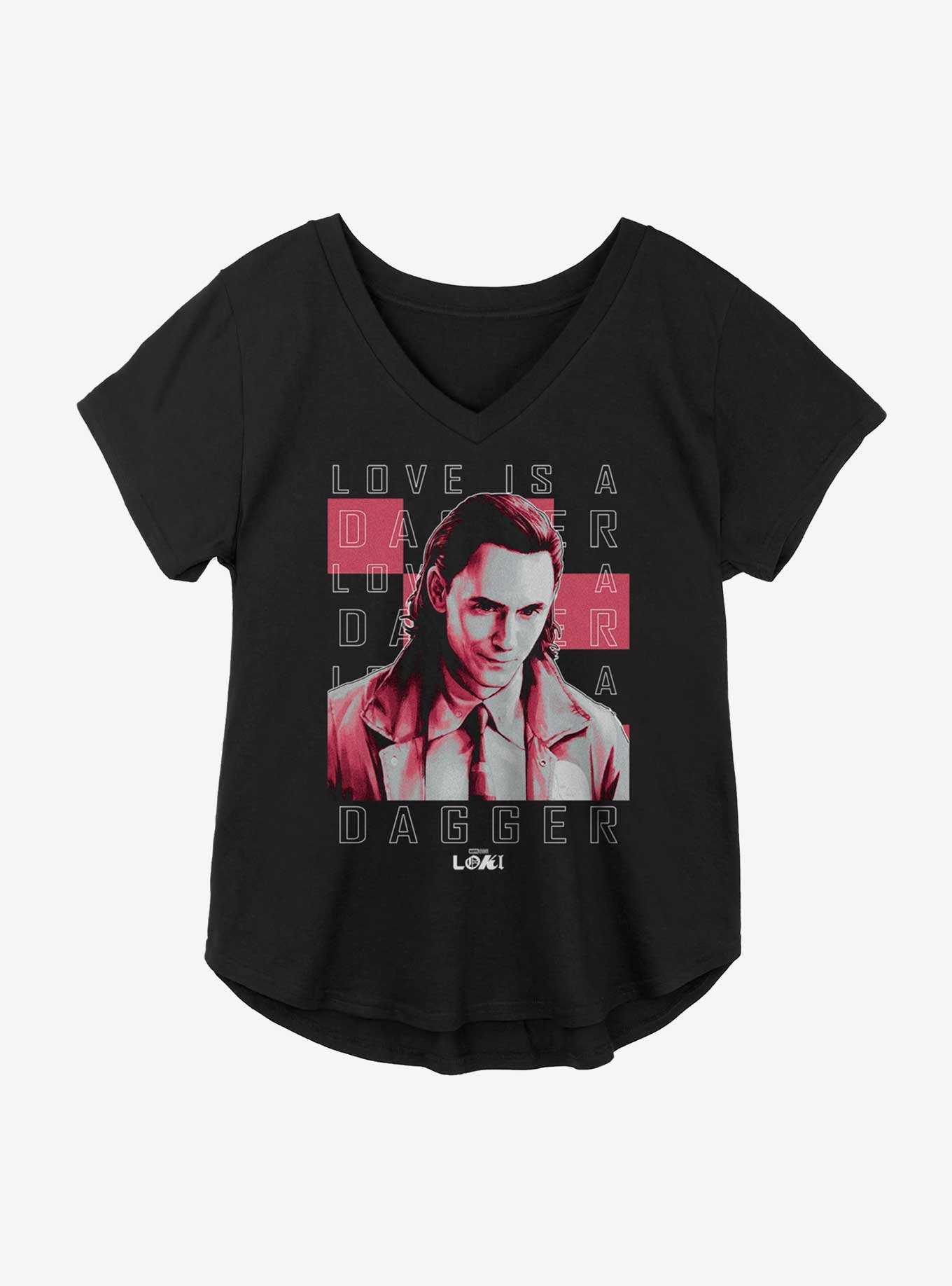 Marvel Loki Love Is A Dagger Variant Girls Plus Size T-Shirt, , hi-res