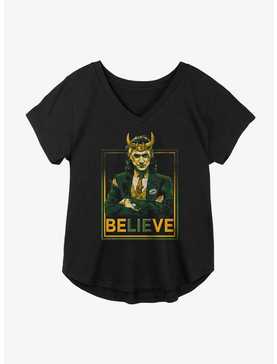 Marvel Loki Believe President Variant Girls Plus Size T-Shirt, , hi-res