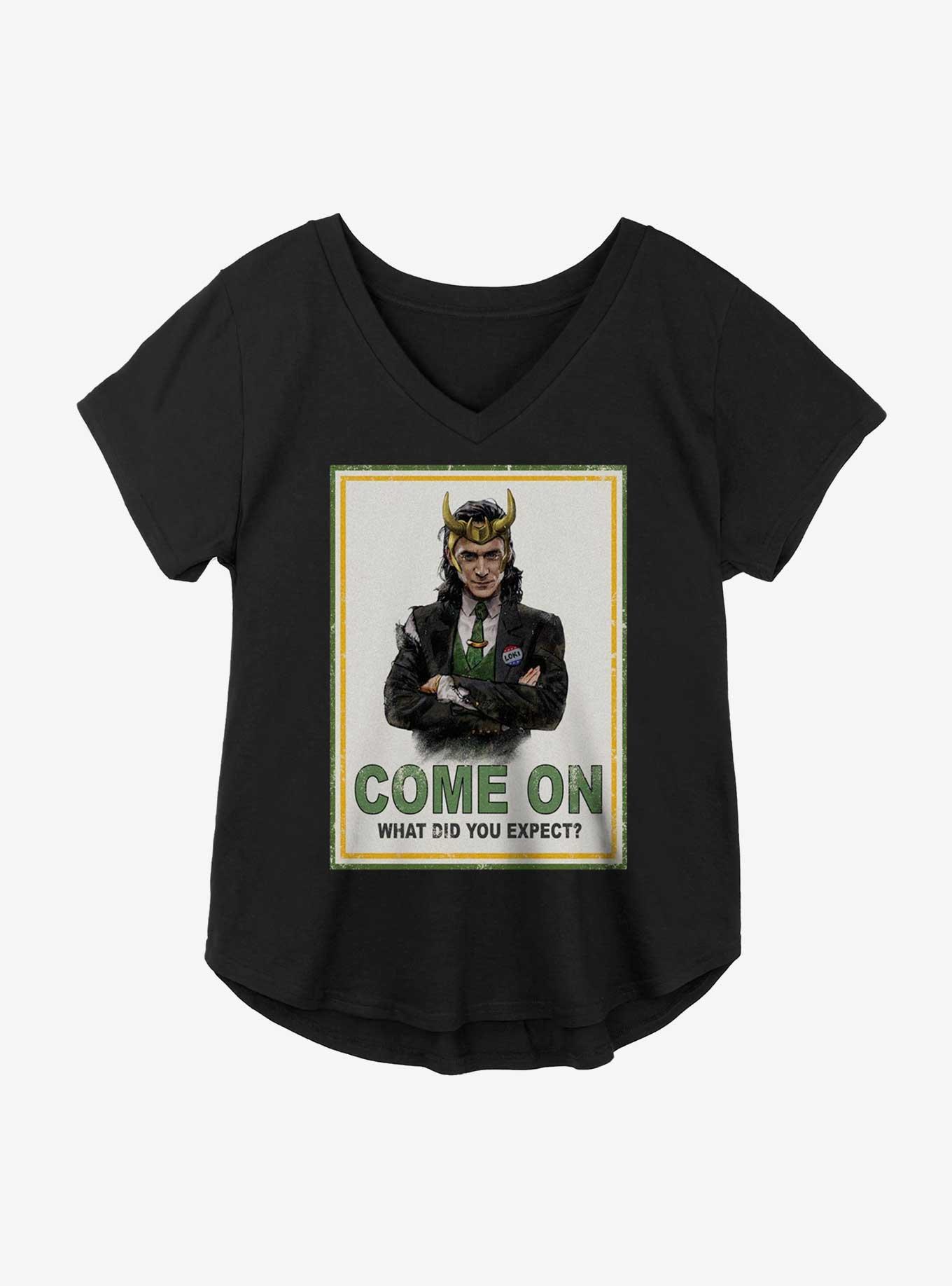 Marvel Loki What Did You Expect? Girls Plus Size T-Shirt, BLACK, hi-res