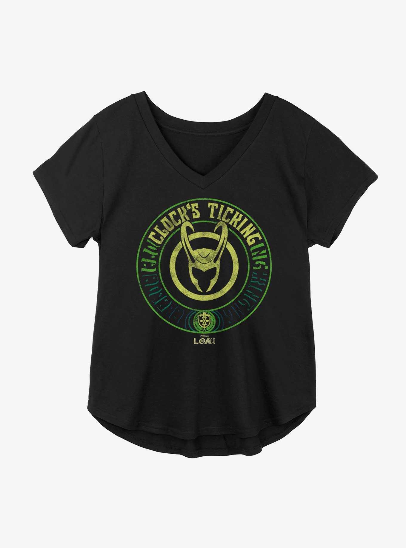 Marvel Loki Clock's Ticking Girls Plus Size T-Shirt, , hi-res