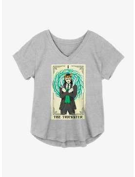 Marvel Loki The Trickster Tarot Variant Girls Plus Size T-Shirt, , hi-res