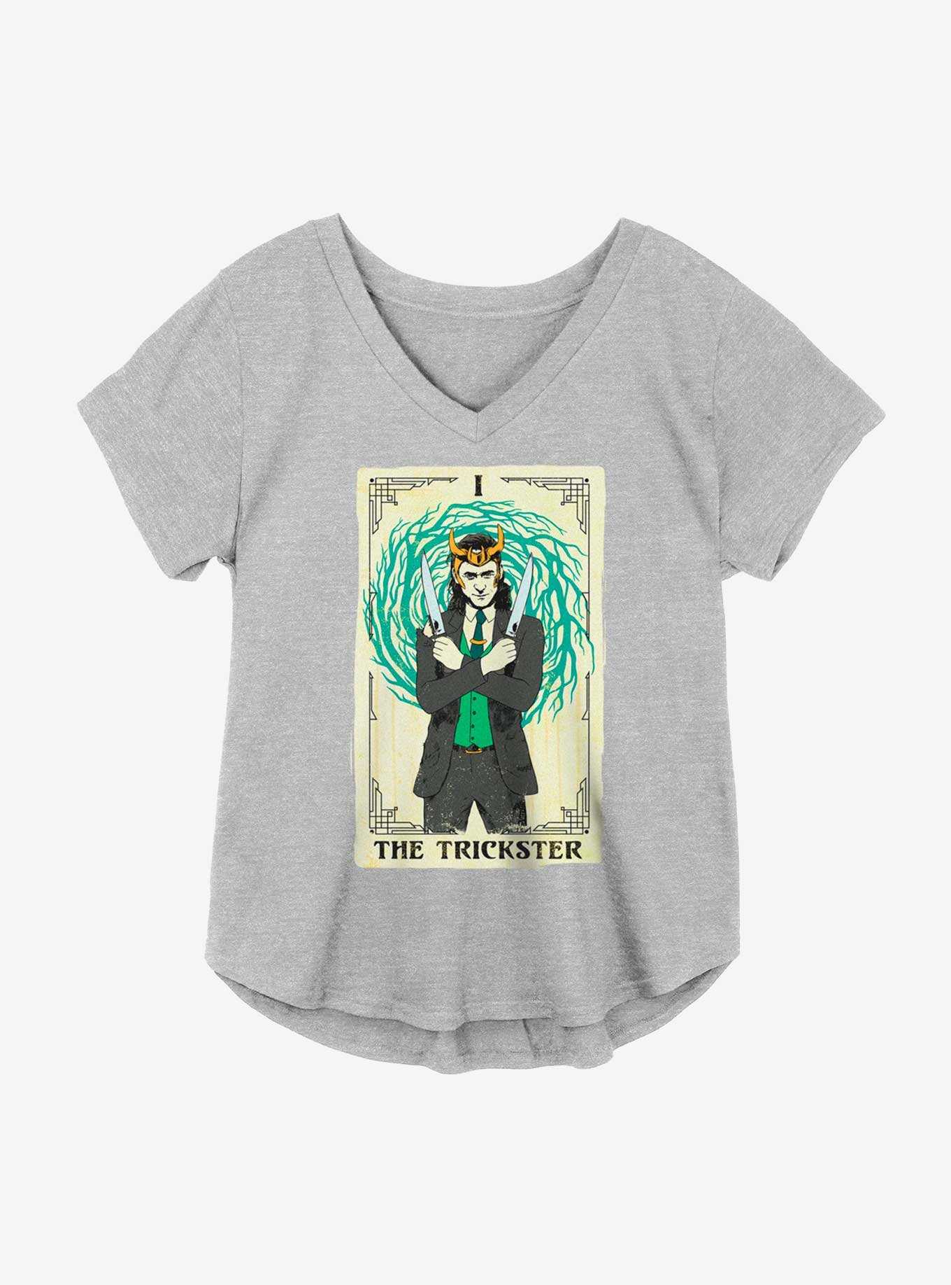 Marvel Loki The Trickster Tarot Variant Girls Plus Size T-Shirt, , hi-res