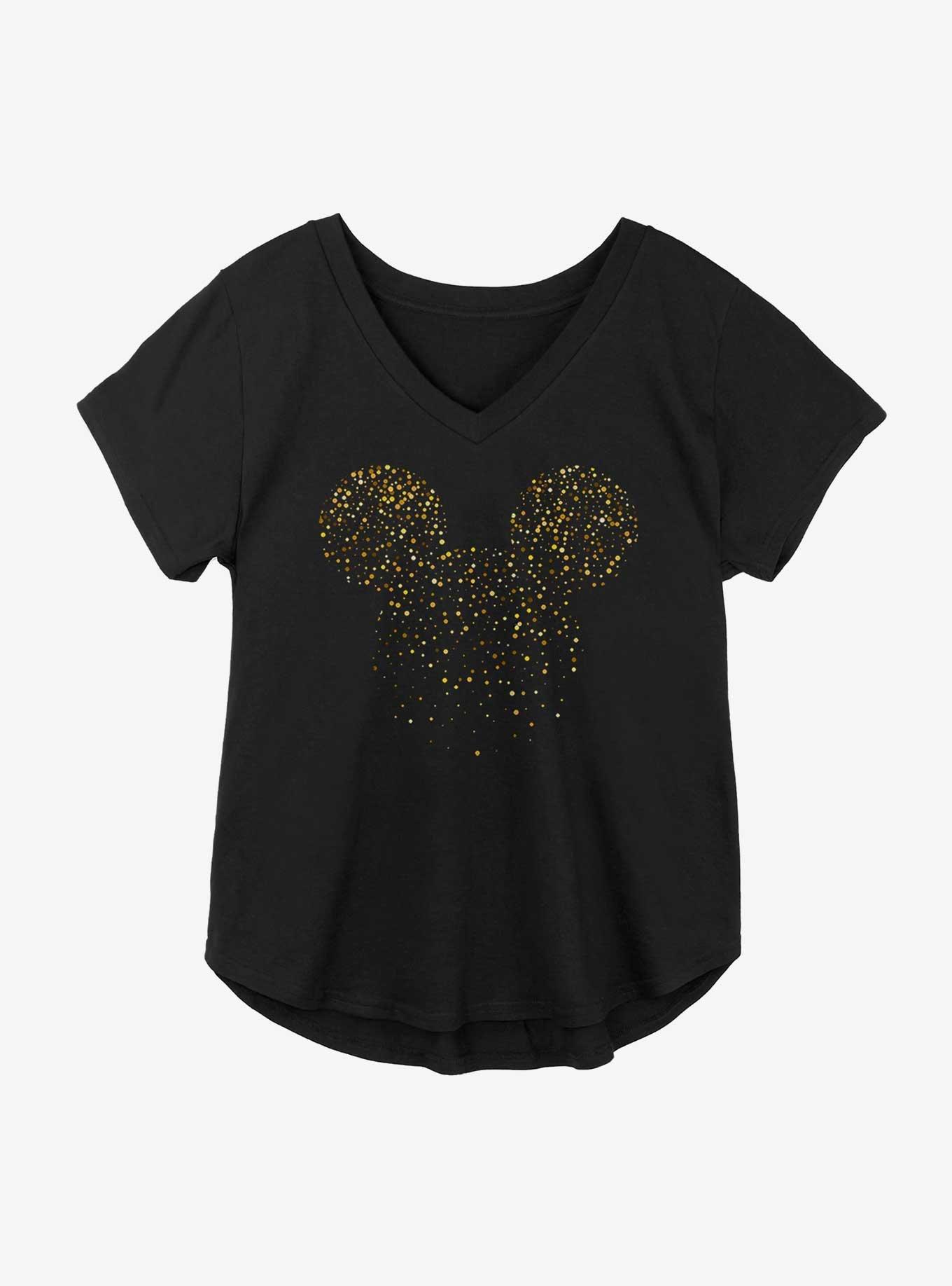 Disney Mickey Mouse Confetti Fill Girls Plus Size T-Shirt, BLACK, hi-res