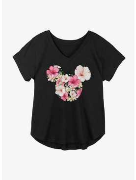 Disney Mickey Mouse Tropical Logo Girls Plus Size T-Shirt, , hi-res