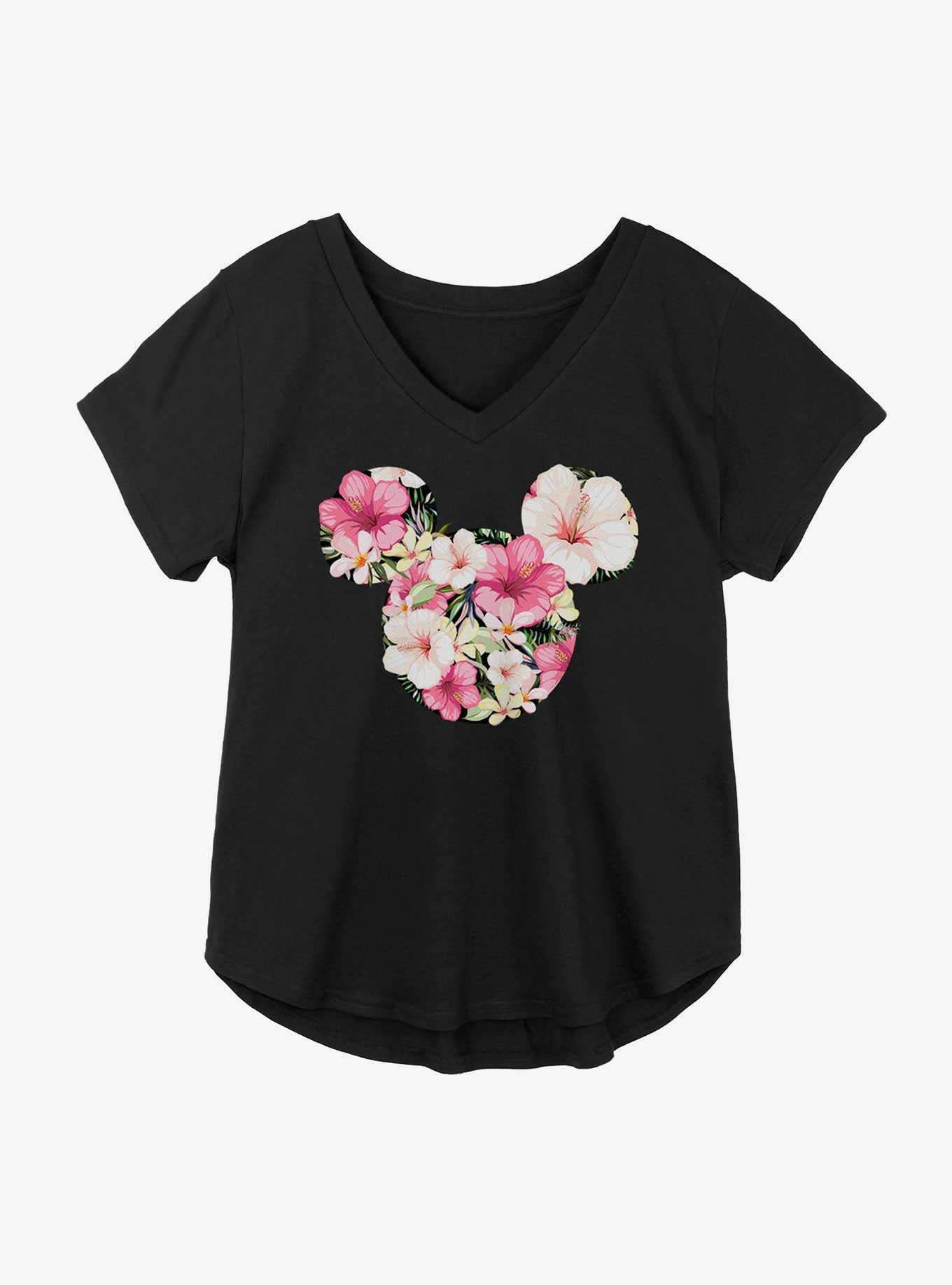 Disney Mickey Mouse Tropical Logo Girls Plus Size T-Shirt, , hi-res