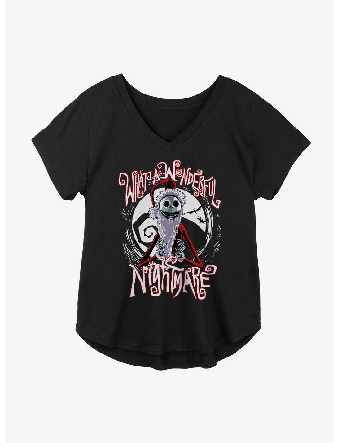 The Nightmare Before Christmas What A Wonderful Nightmare Girls Plus Size T-Shirt, BLACK, hi-res