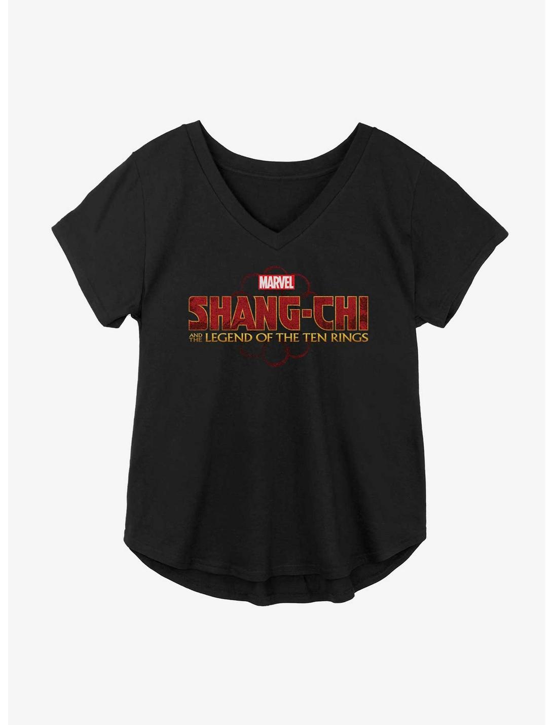 Marvel Shang-Chi And The Legend Of The Ten Rings Title Logo Girls Plus Size T-Shirt, BLACK, hi-res