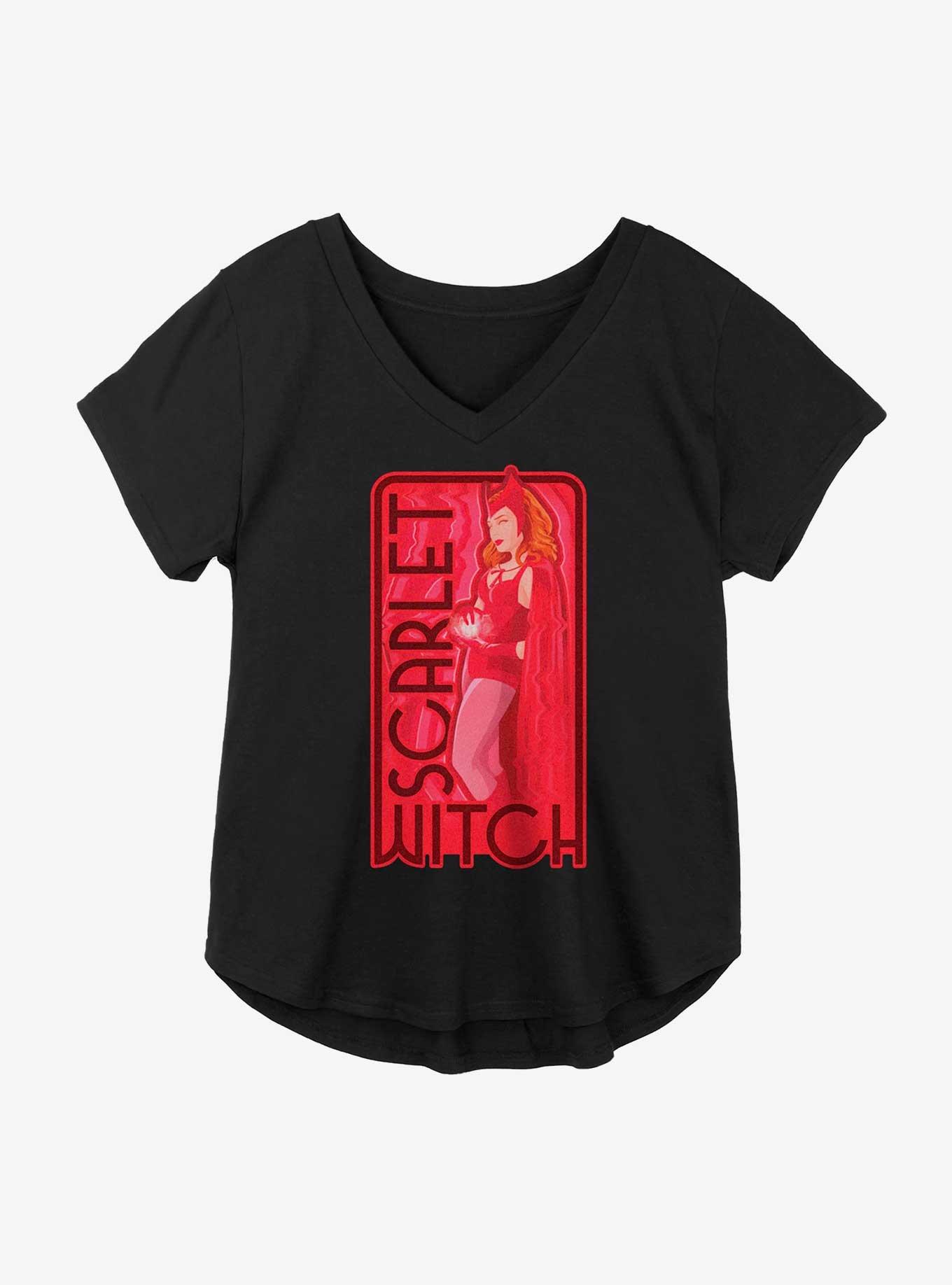 Marvel WandaVision Scarlet Witch Frame Girls Plus Size T-Shirt, BLACK, hi-res