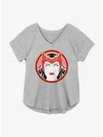 Marvel WandaVision Scarlet Witch Outline Girls Plus Size T-Shirt, HEATHER GR, hi-res