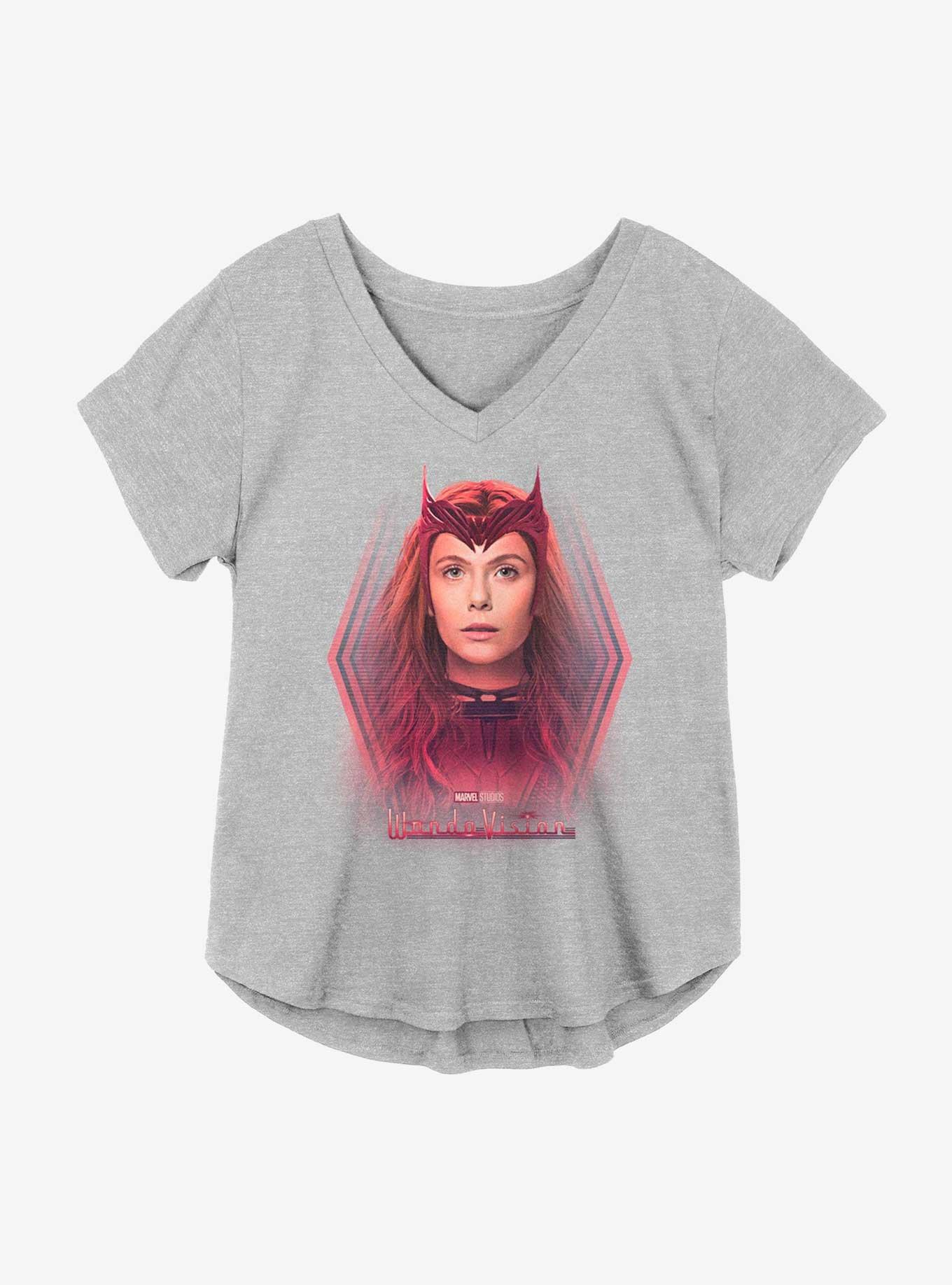 Marvel WandaVision Scarlet Witch Ready Girls Plus Size T-Shirt, HEATHER GR, hi-res