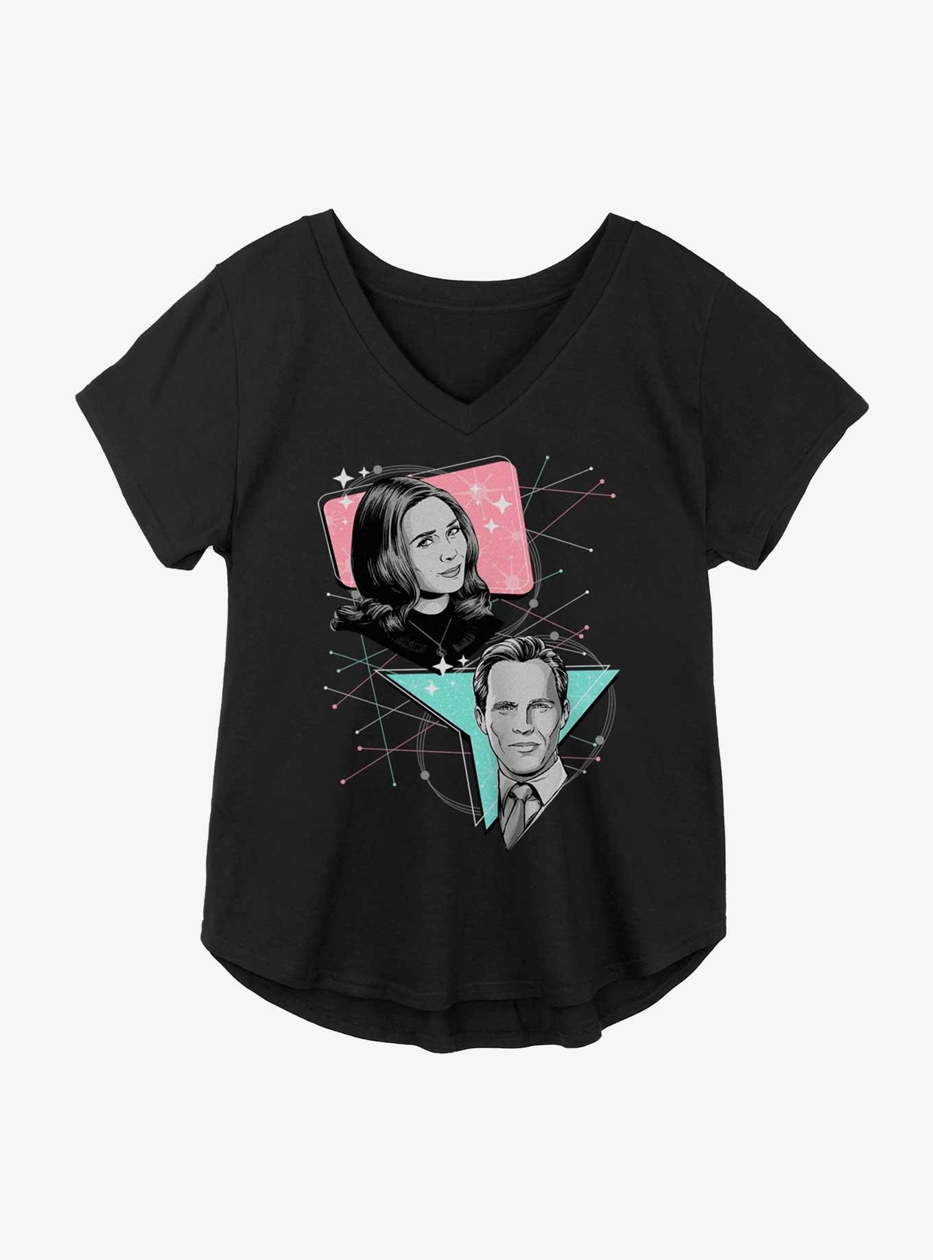 Marvel WandaVision Pastel Retro Art Girls Plus Size T-Shirt