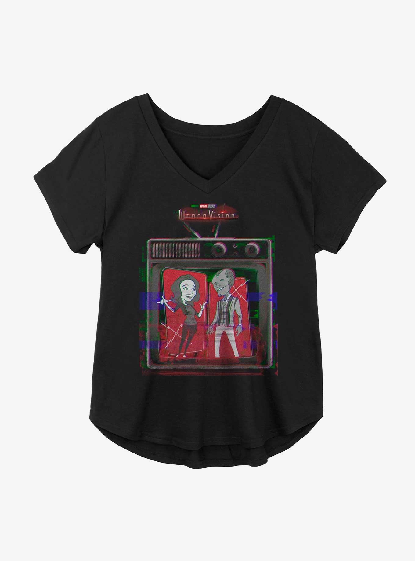 Marvel WandaVision Retro Glitch Television Girls Plus Size T-Shirt, , hi-res