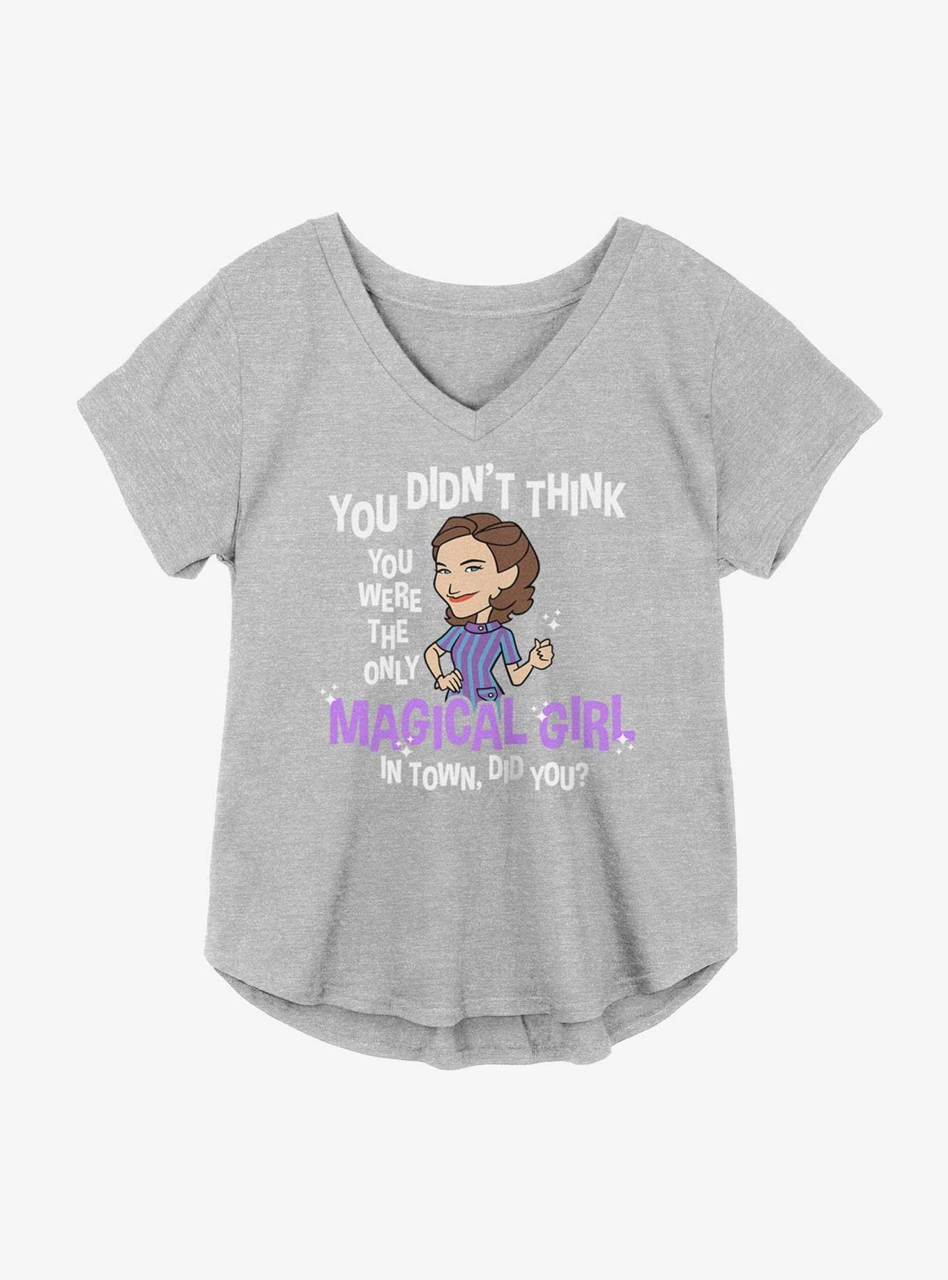 Marvel WandaVision Magical Girl Agatha Girls Plus Size T-Shirt, HEATHER GR, hi-res