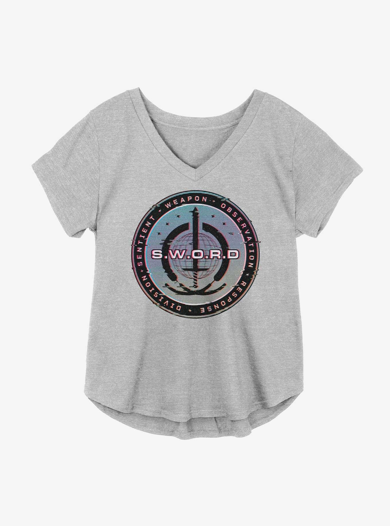 Marvel WandaVision S.W.O.R.D. Digital Logo Girls Plus T-Shirt
