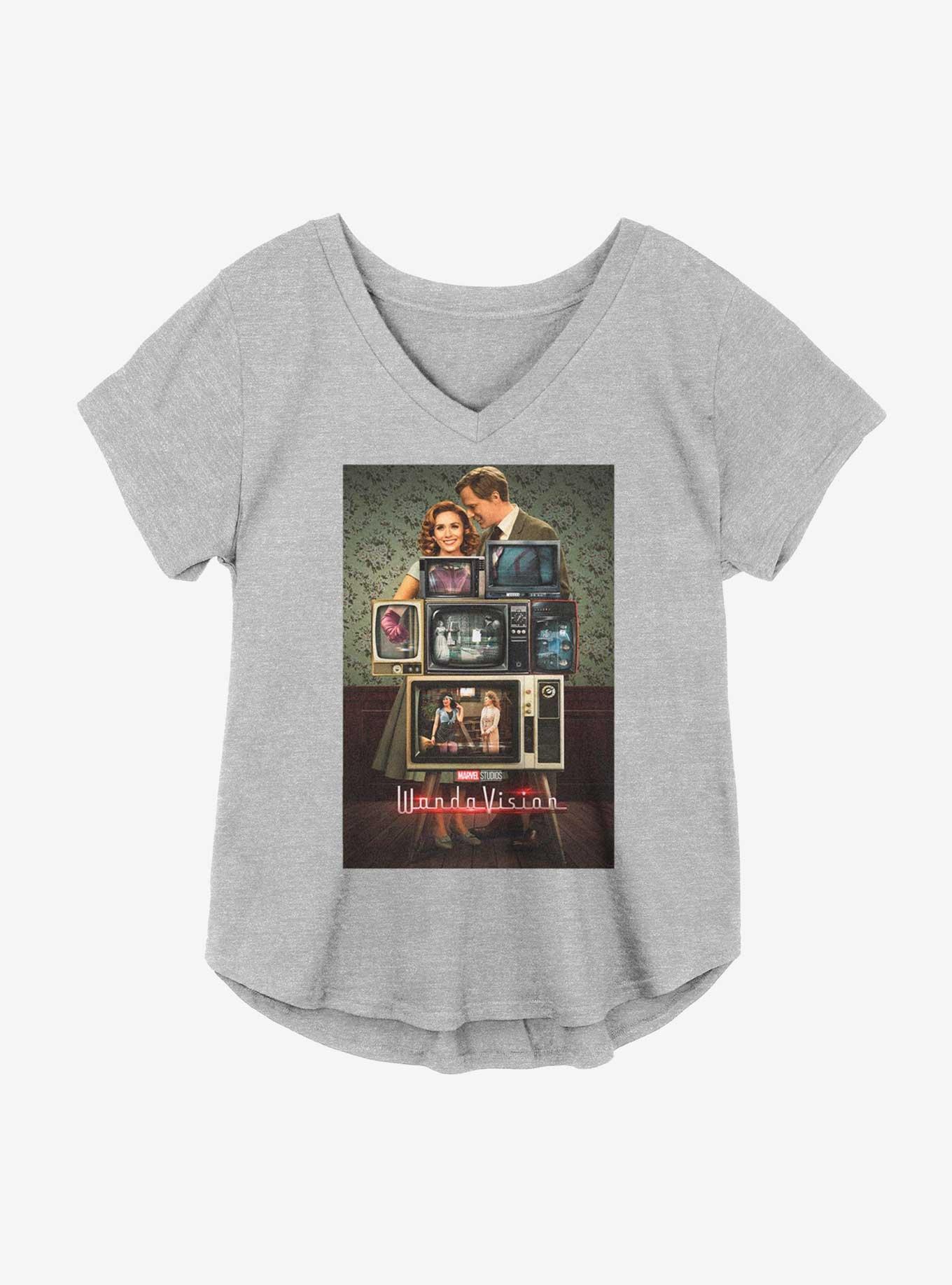 Marvel WandaVision Through The Years Girls Plus Size T-Shirt, HEATHER GR, hi-res