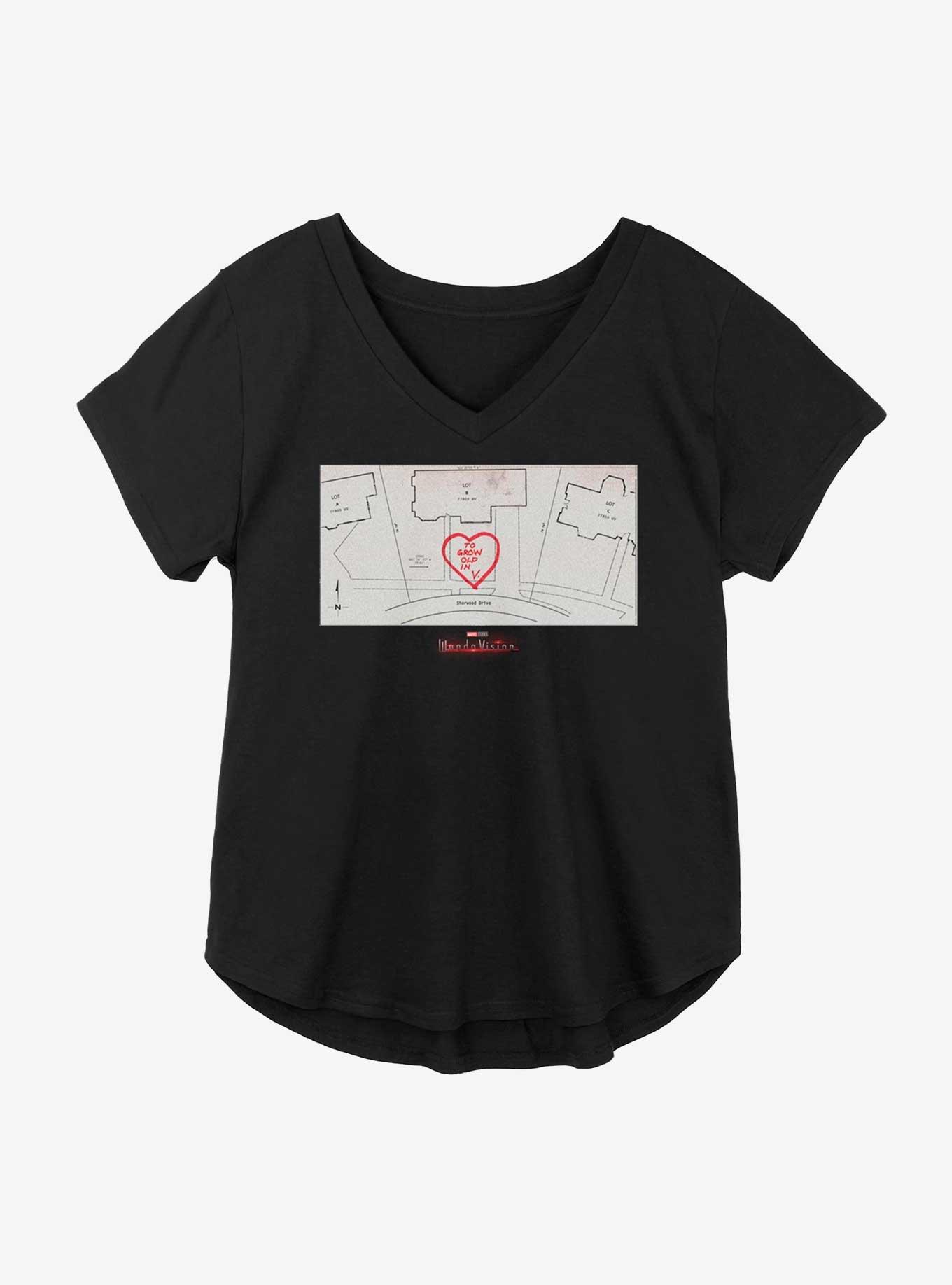 Marvel WandaVision To Grow Old In Map Girls Plus Size T-Shirt, , hi-res