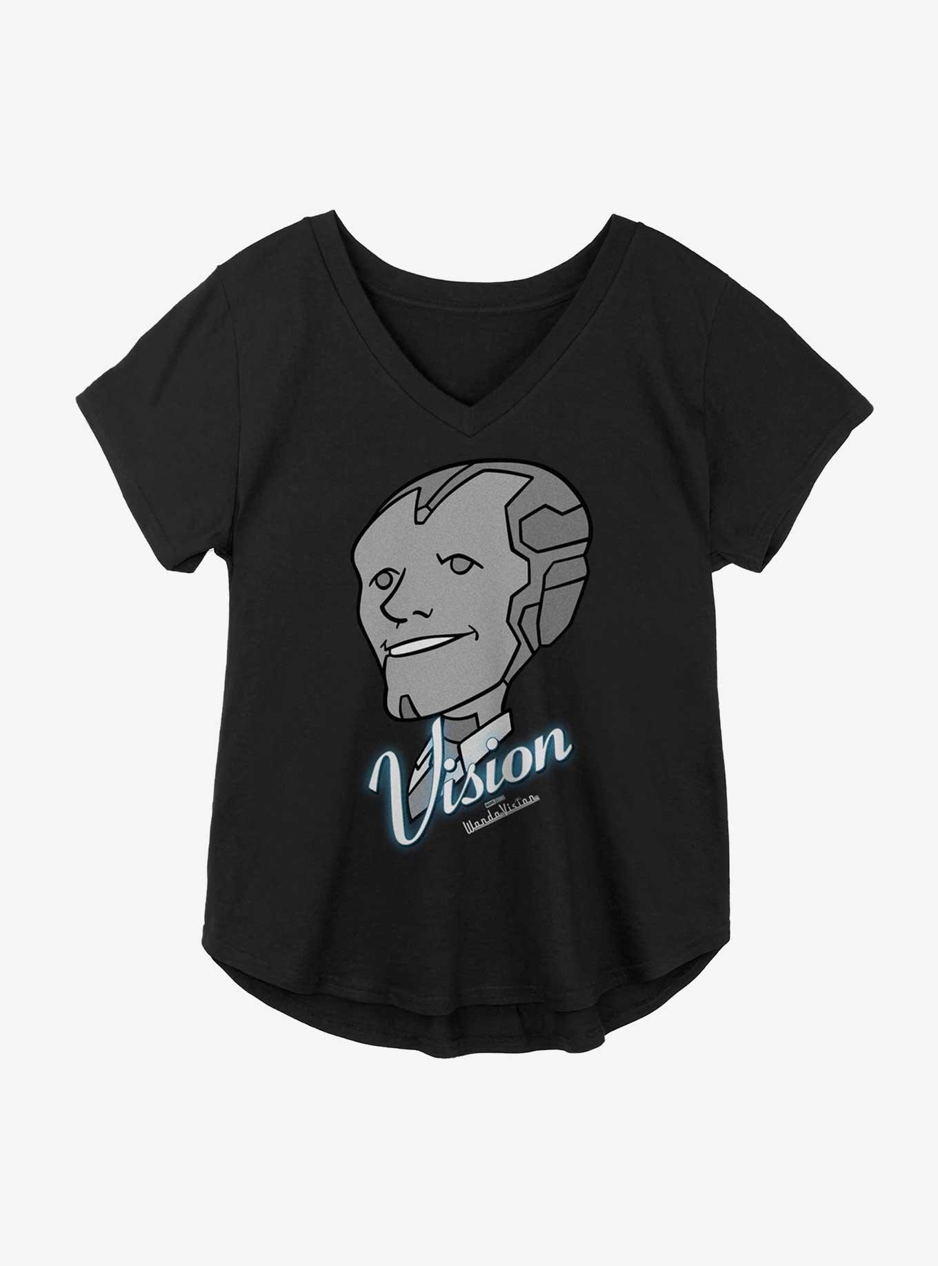 Marvel WandaVision Vision Grins Girls Plus Size T-Shirt, BLACK, hi-res
