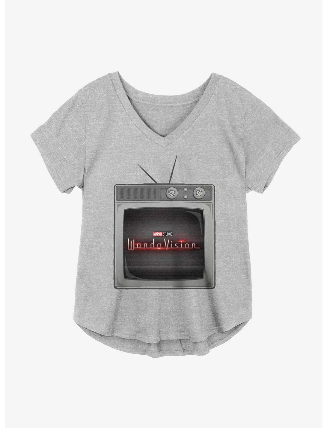 Marvel WandaVision On TV Girls Plus Size T-Shirt, HEATHER GR, hi-res